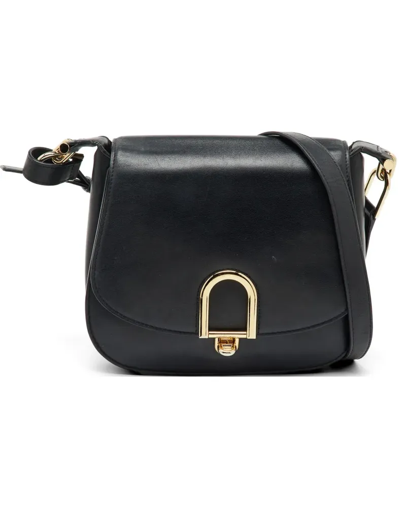 Michael Kors Delfina flap saddle bag - Schwarz Schwarz