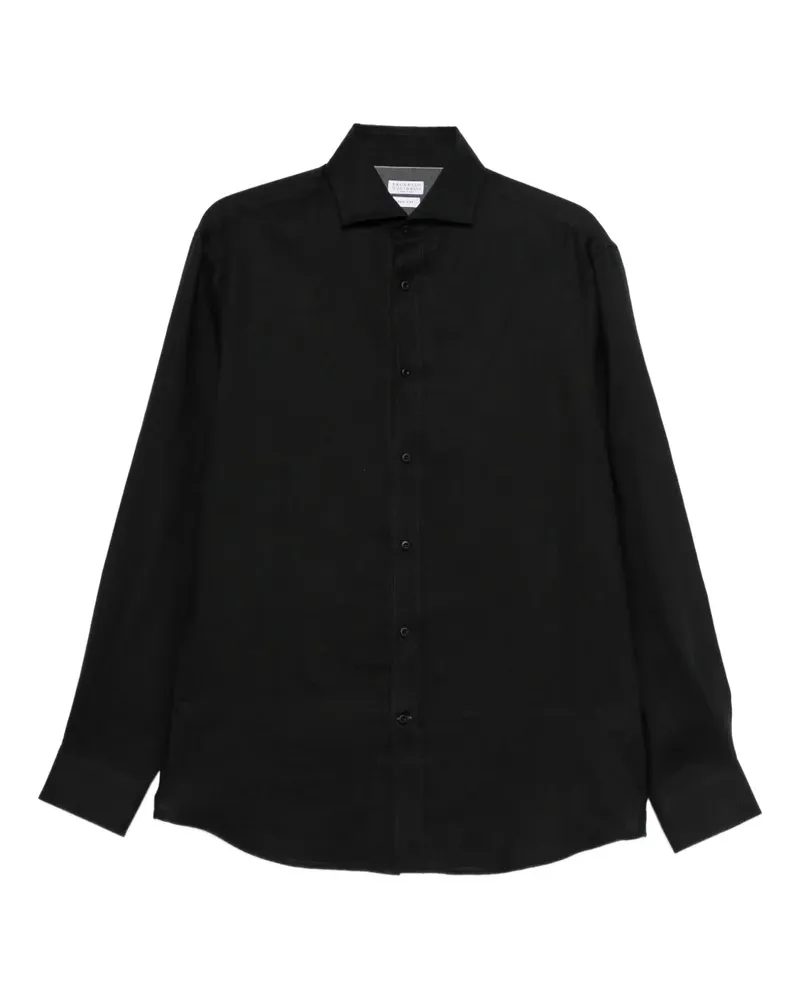 Brunello Cucinelli buttoned long-sleeved shirt - Schwarz Schwarz