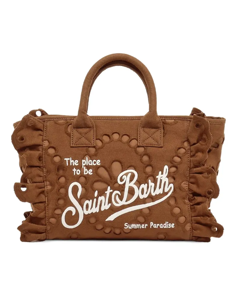 MC2 Saint Barth broderie-anglaise tote bag - Braun Braun