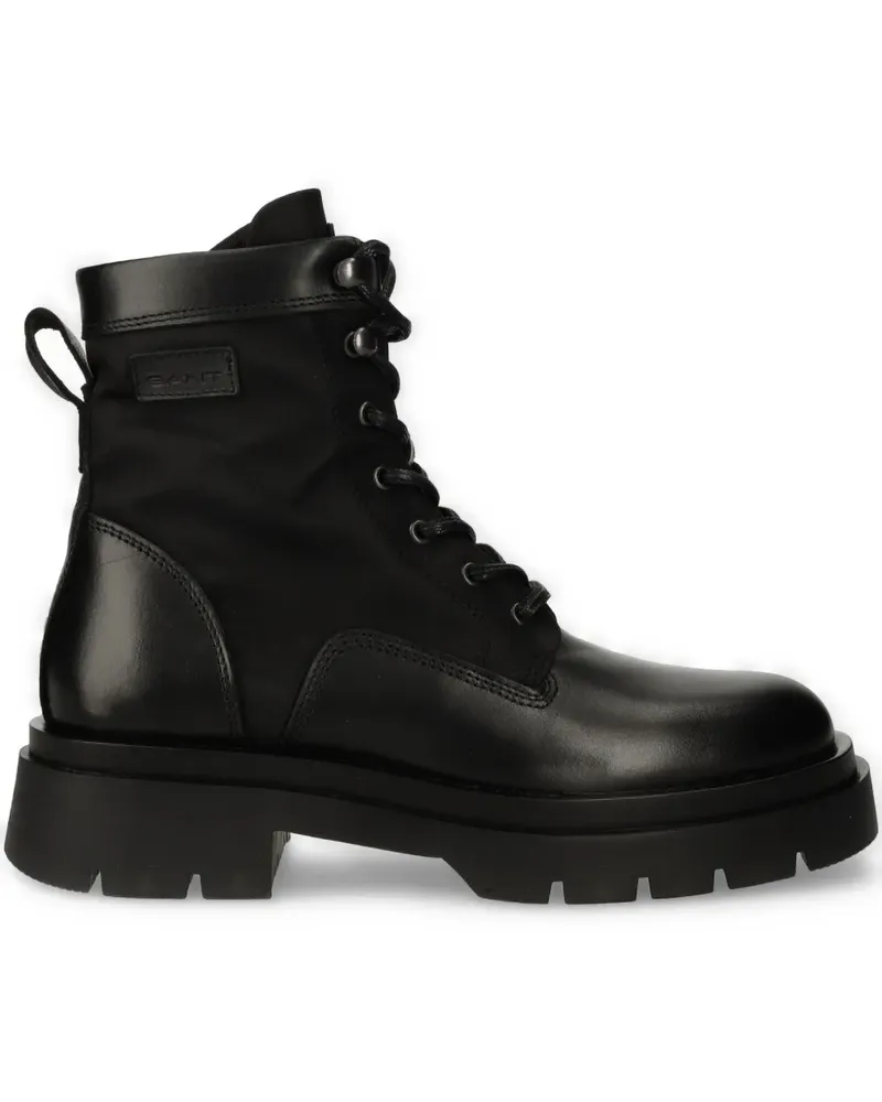Gant Stiefel aus Leder - Schwarz Schwarz