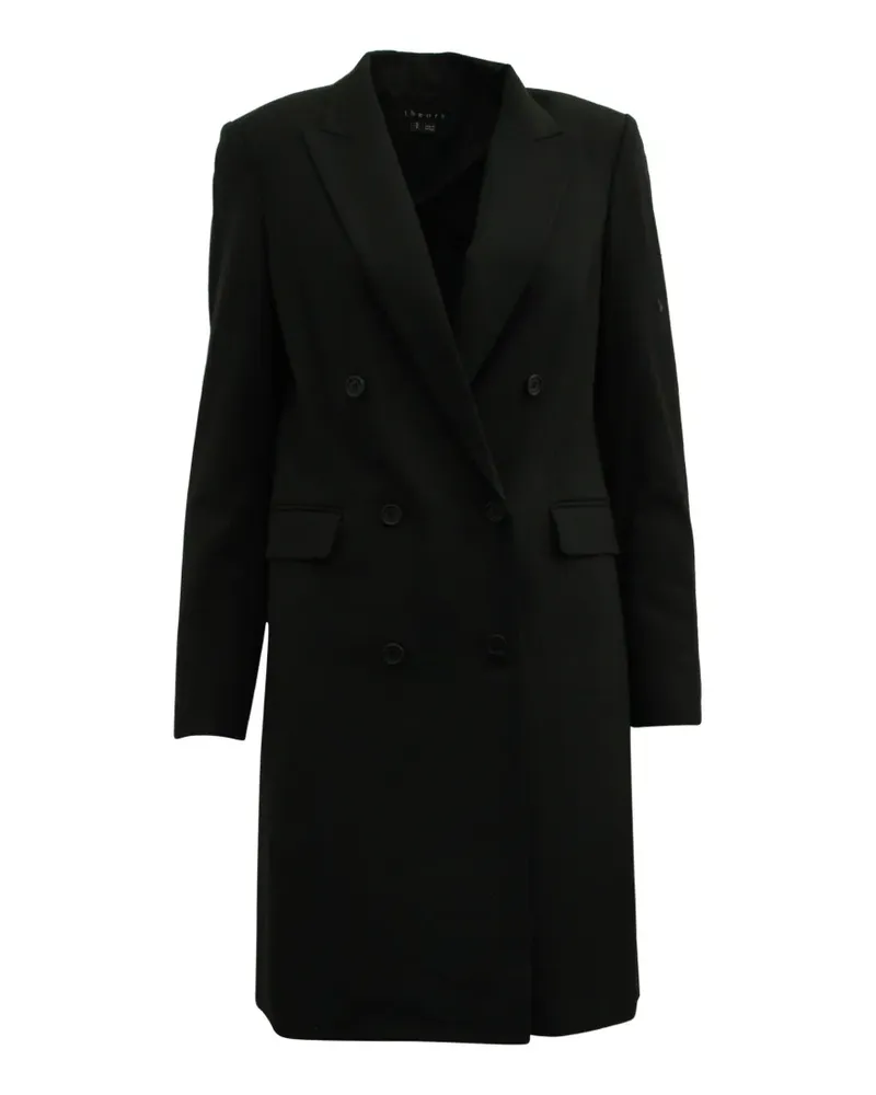 Theory double-breasted trench coat - Schwarz Schwarz