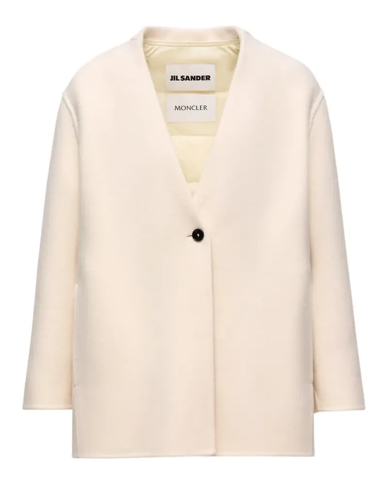 Moncler x Jil Sander Mantel mit Knöpfen - Weiß Weiß