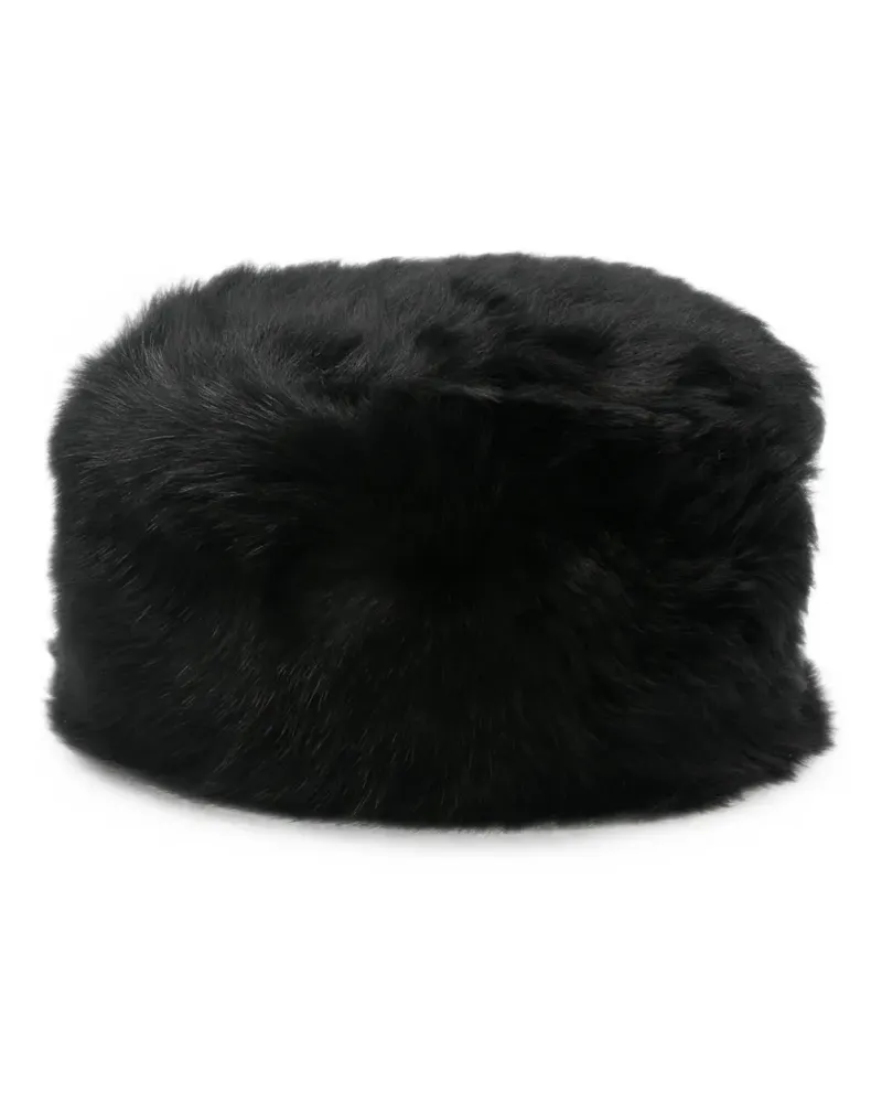 AGNONA faux-fur hat - Schwarz Schwarz