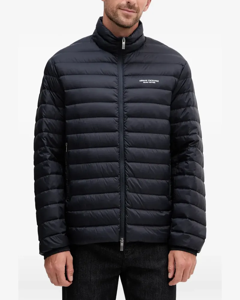 Armani Exchange zipped quilted jacket - Blau Blau