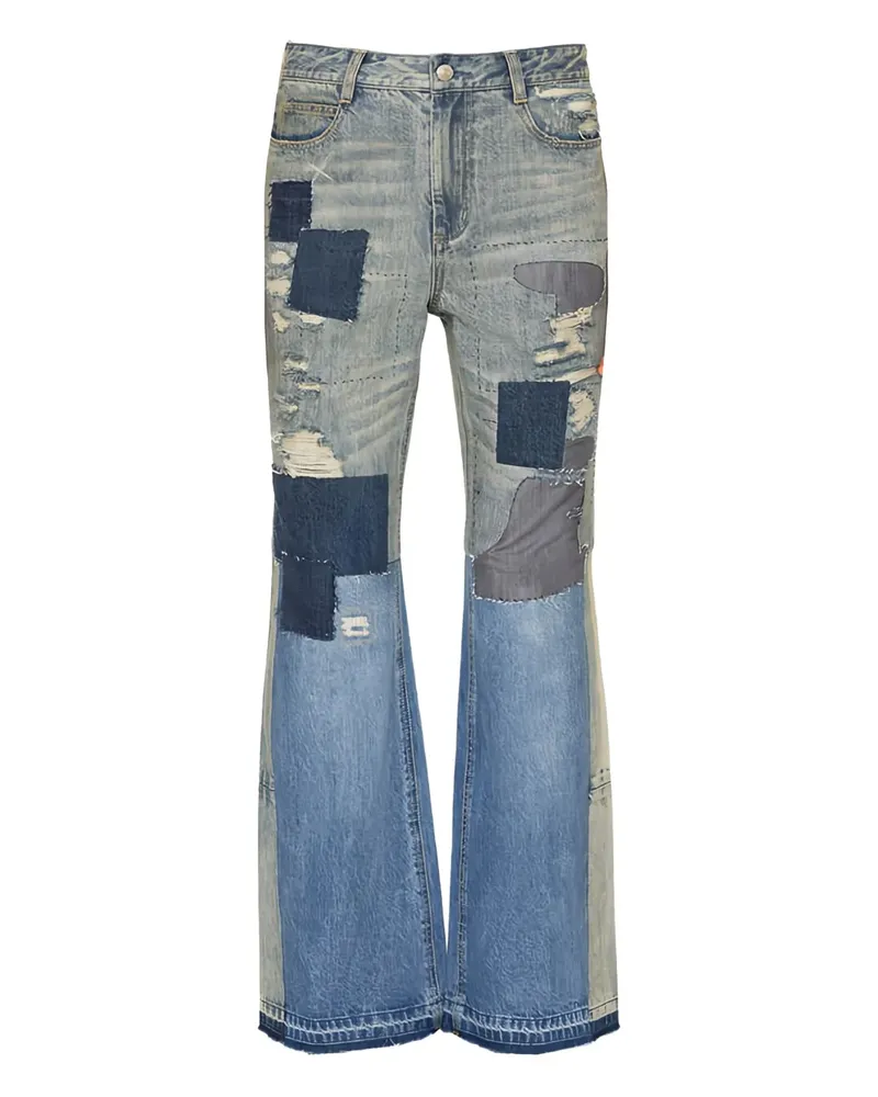 Sea Spencer Mended Patchwork-Jeans - Blau Blau