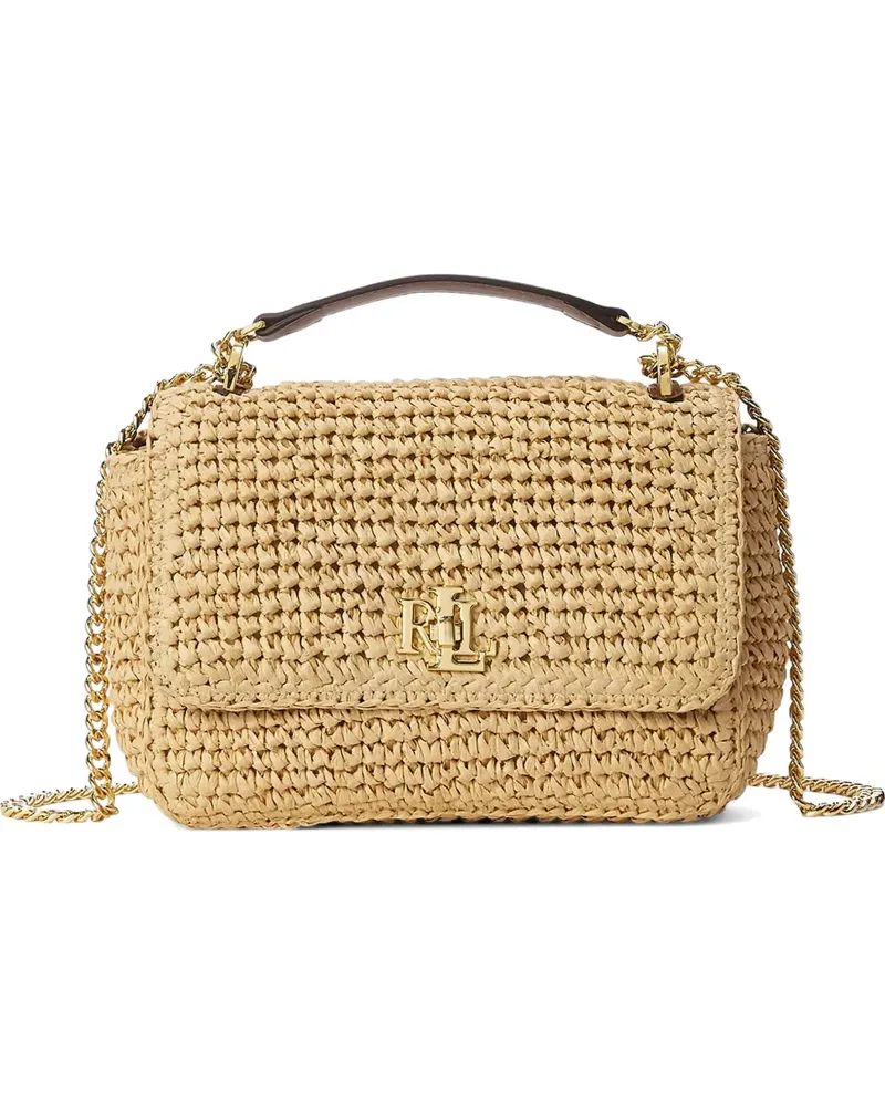 Ralph Lauren Mittelgroße Sophee gewebte Stroh-Tote Bag - Nude Nude