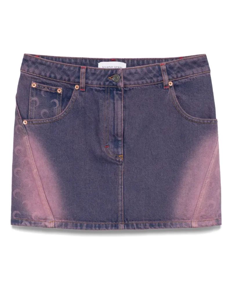 Marine Serre Minirock mit Mond-Print - Rosa Rosa