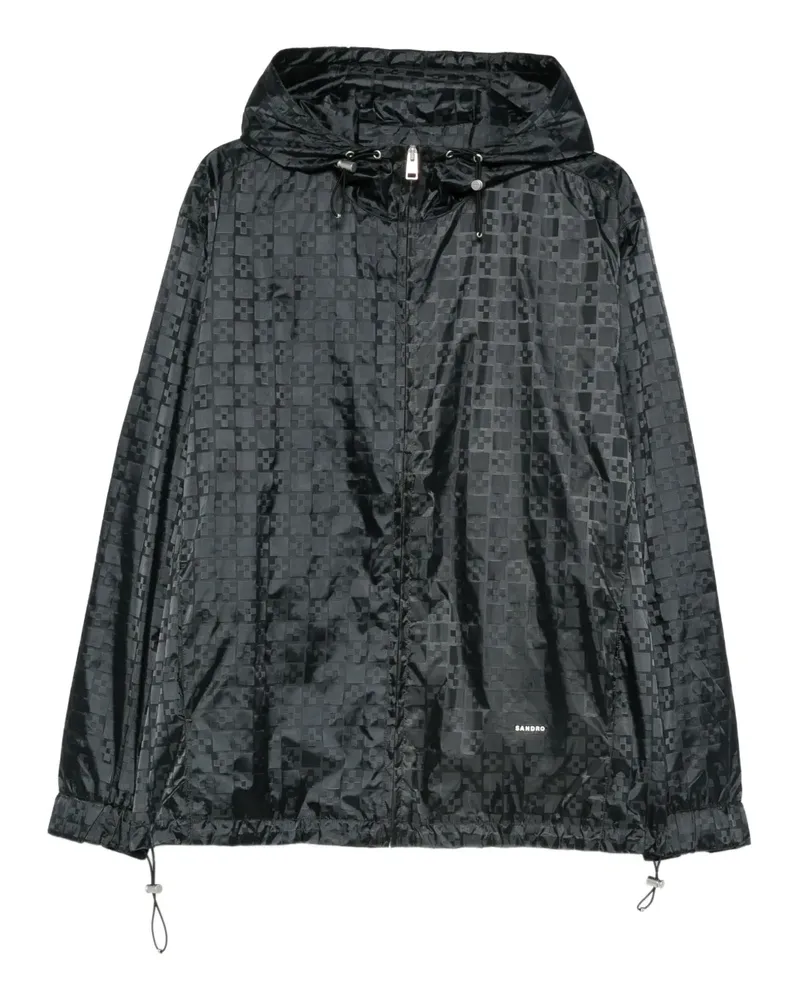 Sandro Jacke mit eckigem Muster - Schwarz Schwarz