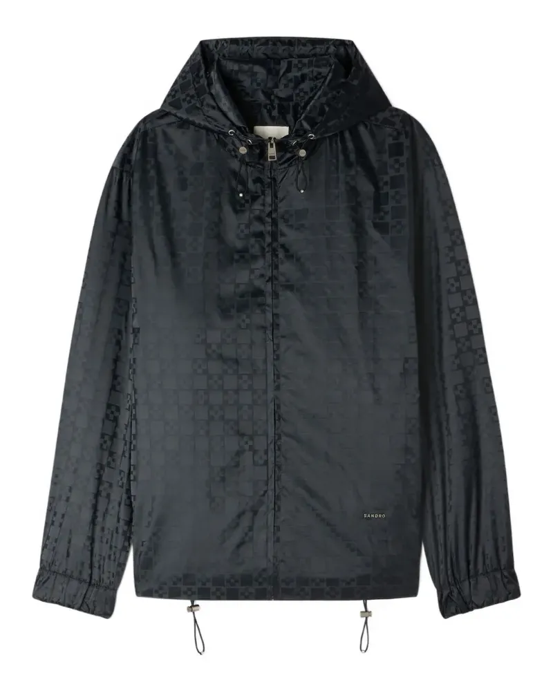 Sandro Jacke mit eckigem Muster - Schwarz Schwarz