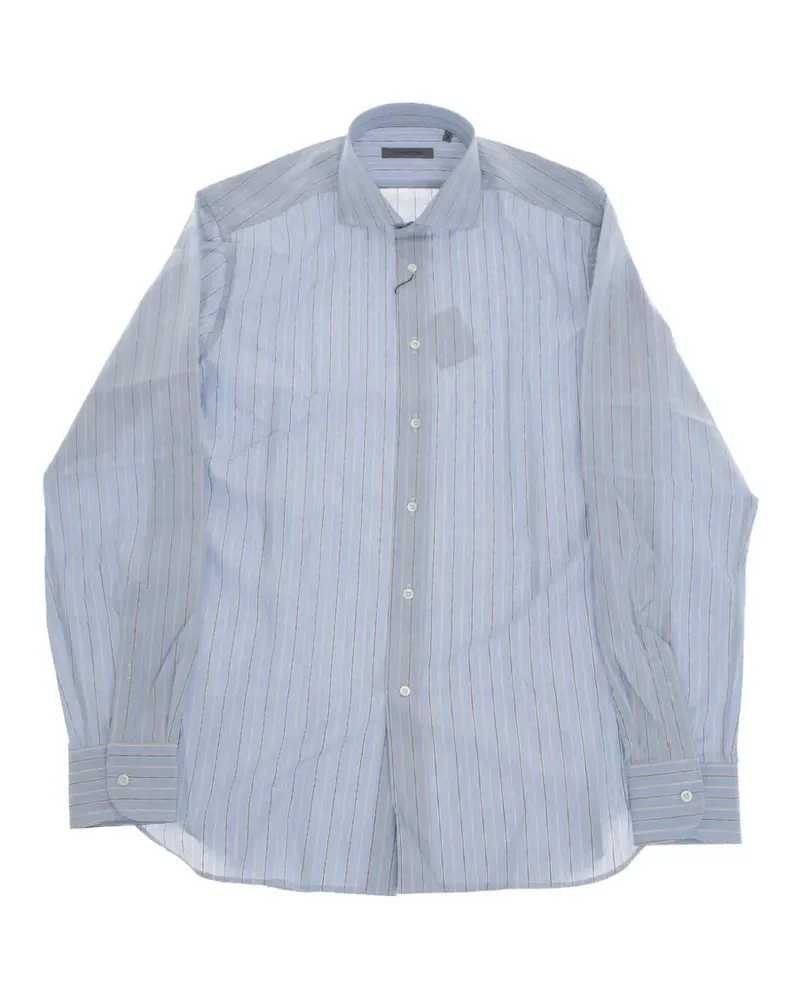 Corneliani striped French-collar shirt - Blau Blau