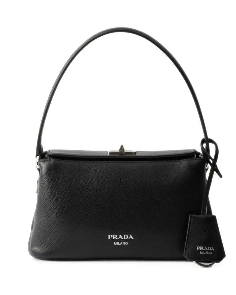 Prada Mini Avoir Tote Bag aus Saffiano-Leder - Schwarz Schwarz