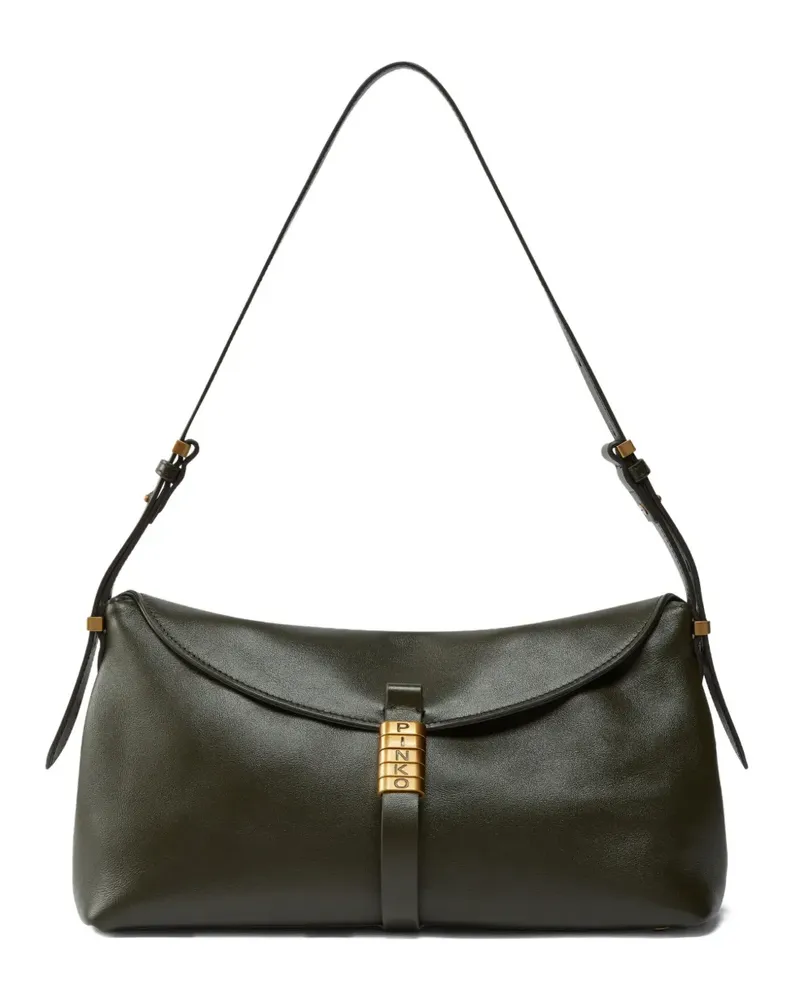 Pinko Rinder-Schultertasche mit Henkel - Grün Grün