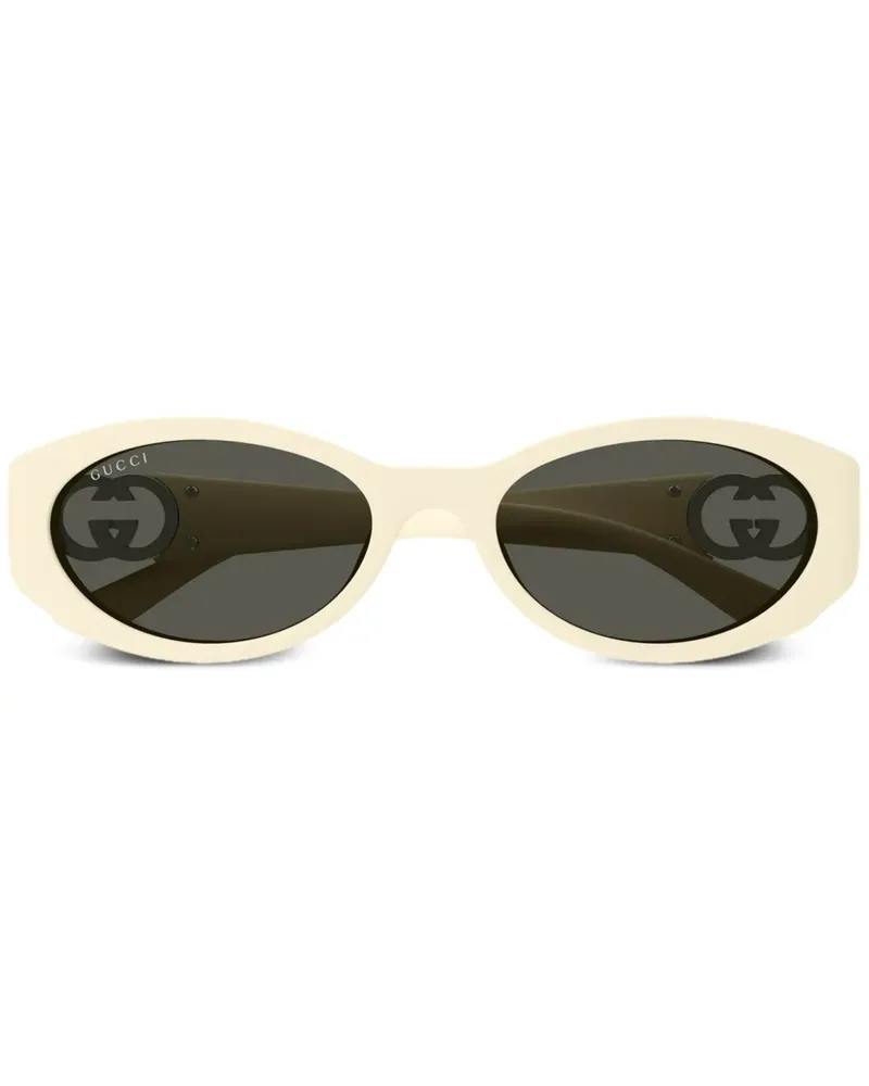 Gucci Sonnenbrille mit GG - Weiß Weiß