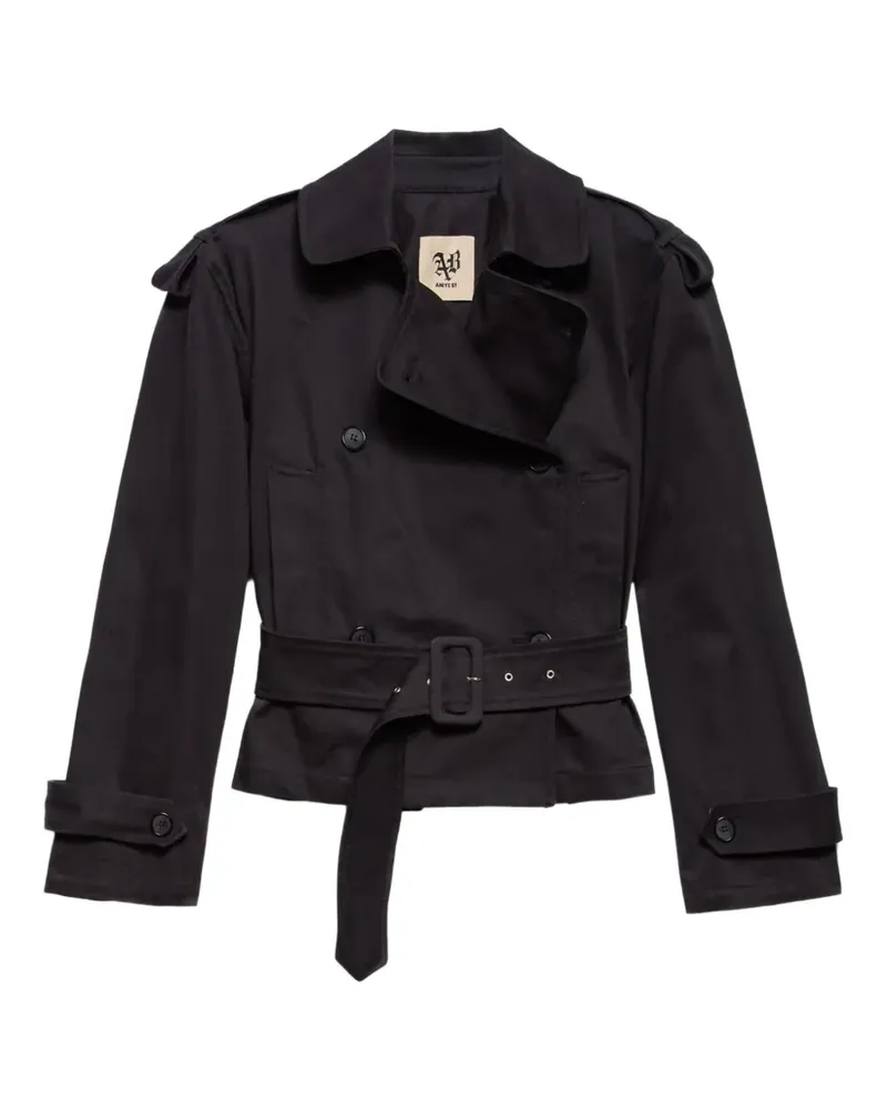 Aniye By Dyla double-breasted belted jacket - Schwarz Schwarz
