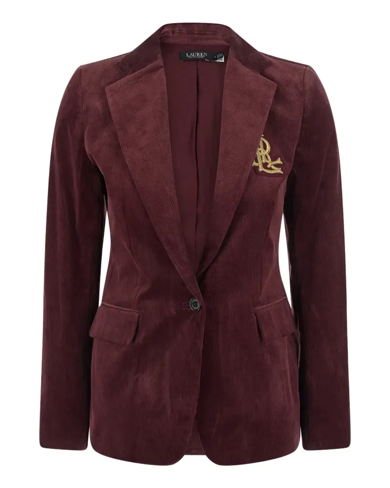 Ralph Lauren Cordsakko mit Logo-Patch - Rot Rot