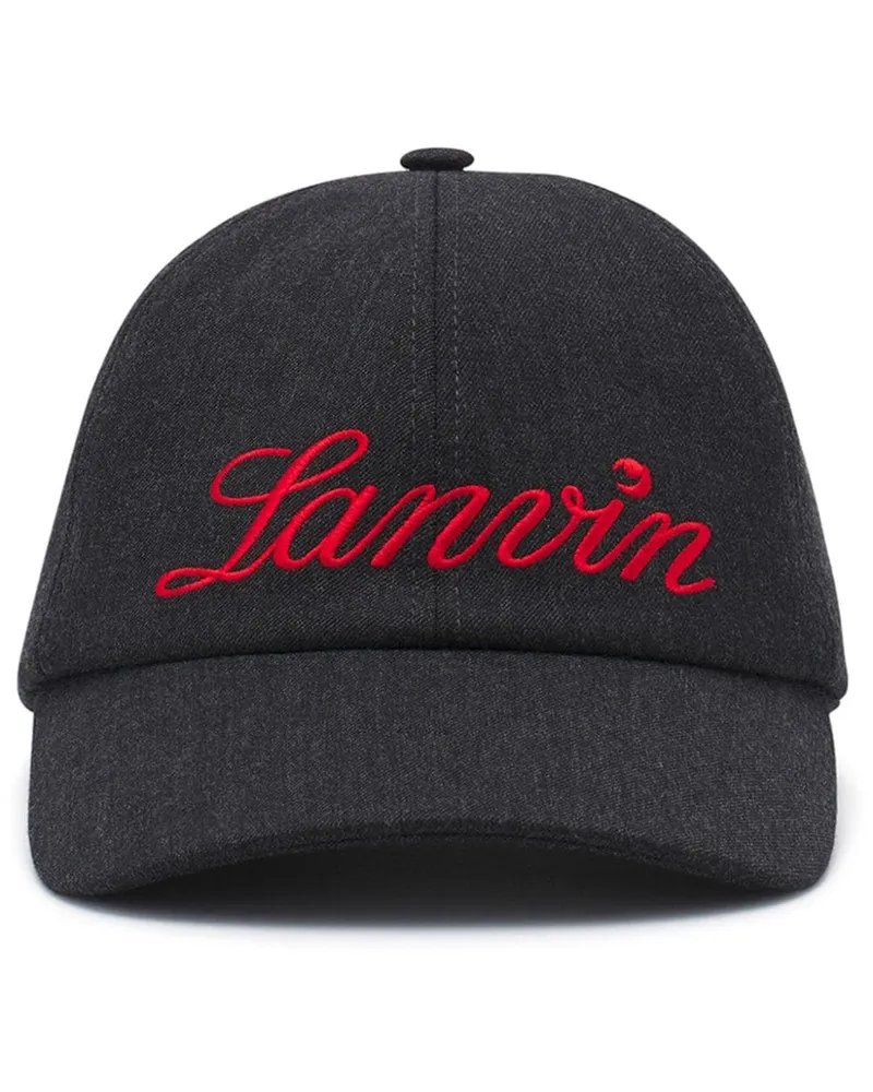 Lanvin Baseballkappe mit Logo-Stickerei Schwarz