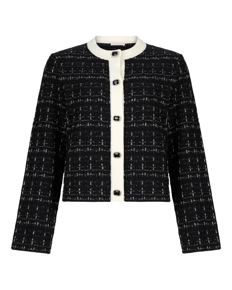 Liu Jo Tweed-Jacke mit rundem Ausschnitt - Schwarz Schwarz