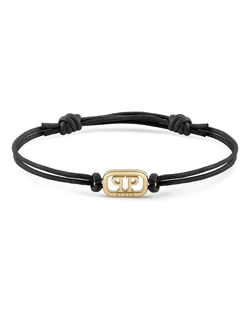Philipp Plein Lettering Friendship knot-details bracelet - Gold Gold