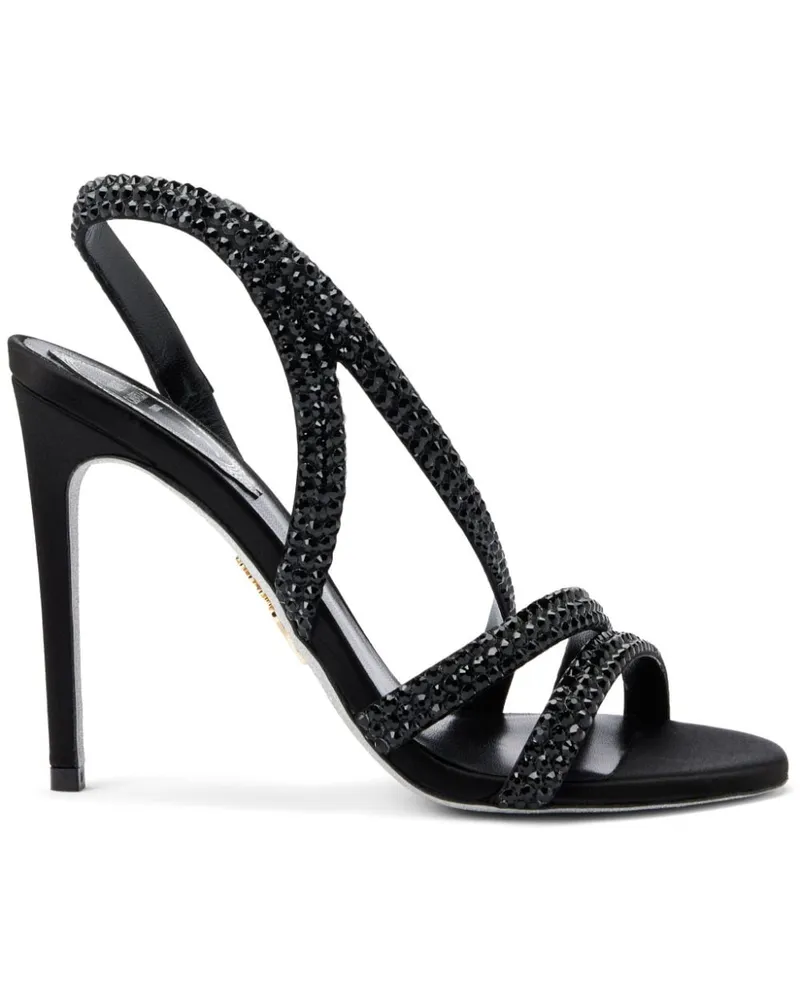 René Caovilla Lisa Sandalen 105mm - Schwarz Schwarz