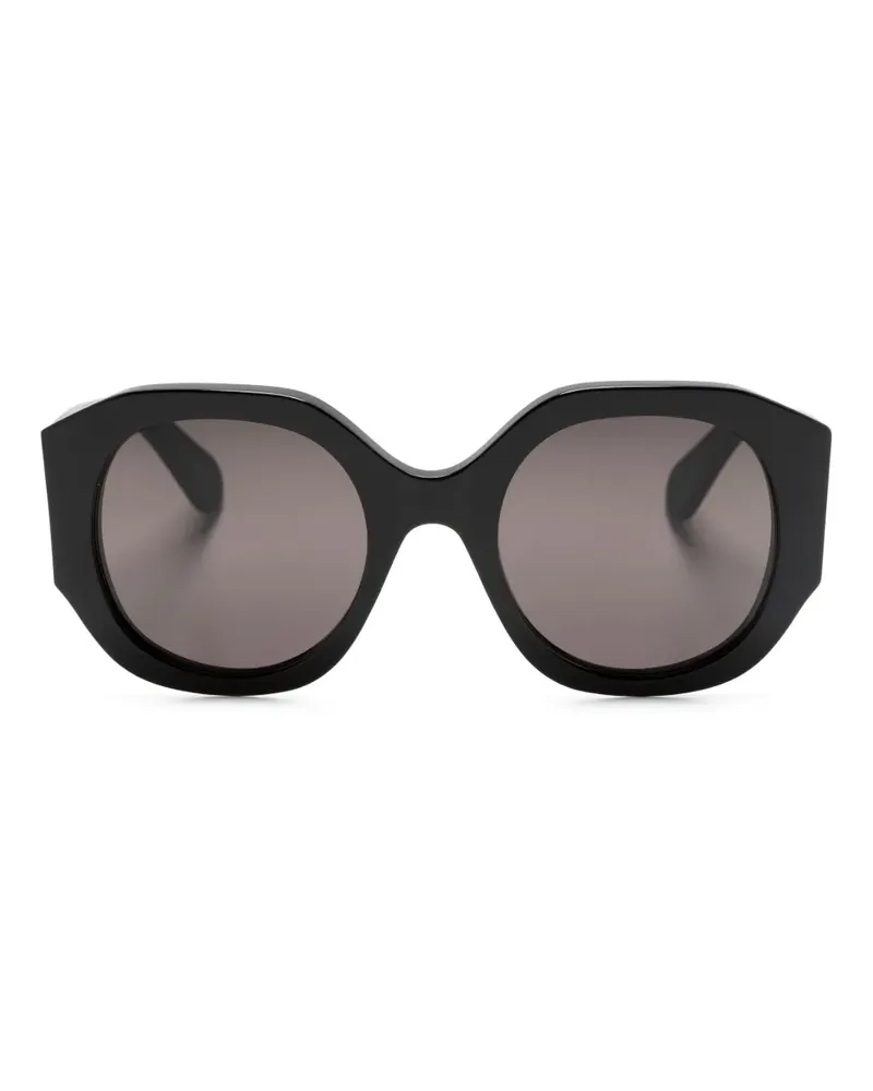 Chloé Runde Sonnenbrille im Oversized-Look - Schwarz Schwarz