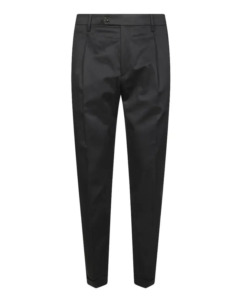 Berwich pleated pressed-crease trousers - Schwarz Schwarz