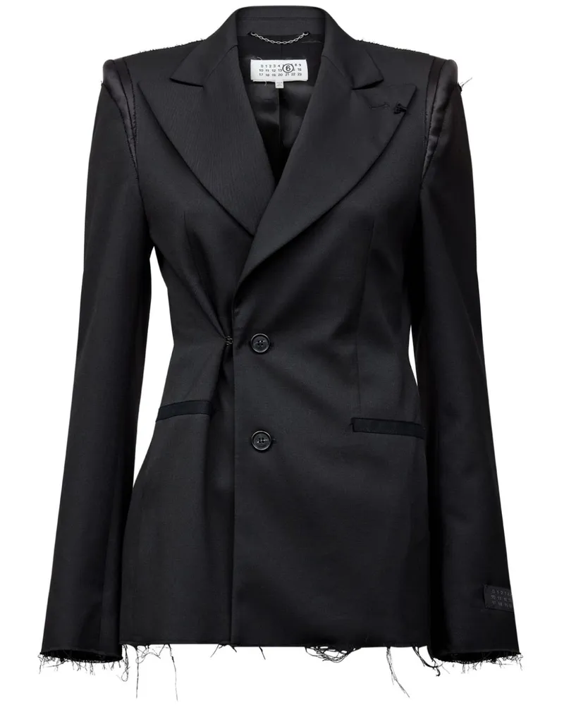 Maison Margiela Ungesäumter Blazer - Schwarz Schwarz