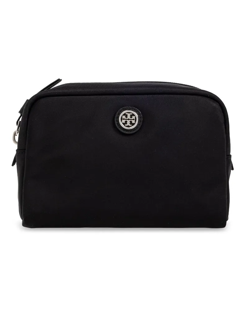 Tory Burch Kosmetiktasche mit Logo - Schwarz Schwarz