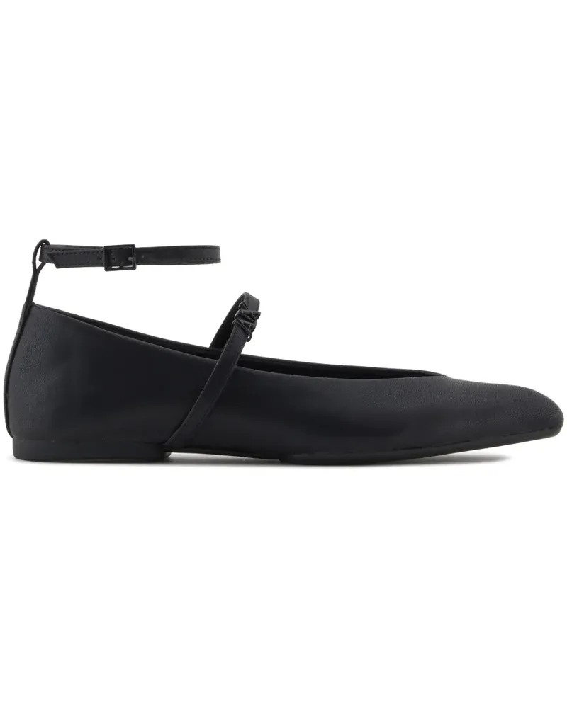 Armani Exchange Ballerinas mit spitzer Kappe - Schwarz Schwarz