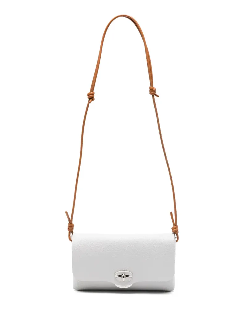 Zanellato Kleine Lettera Schultertasche mit Drehverschluss - Grau Grau