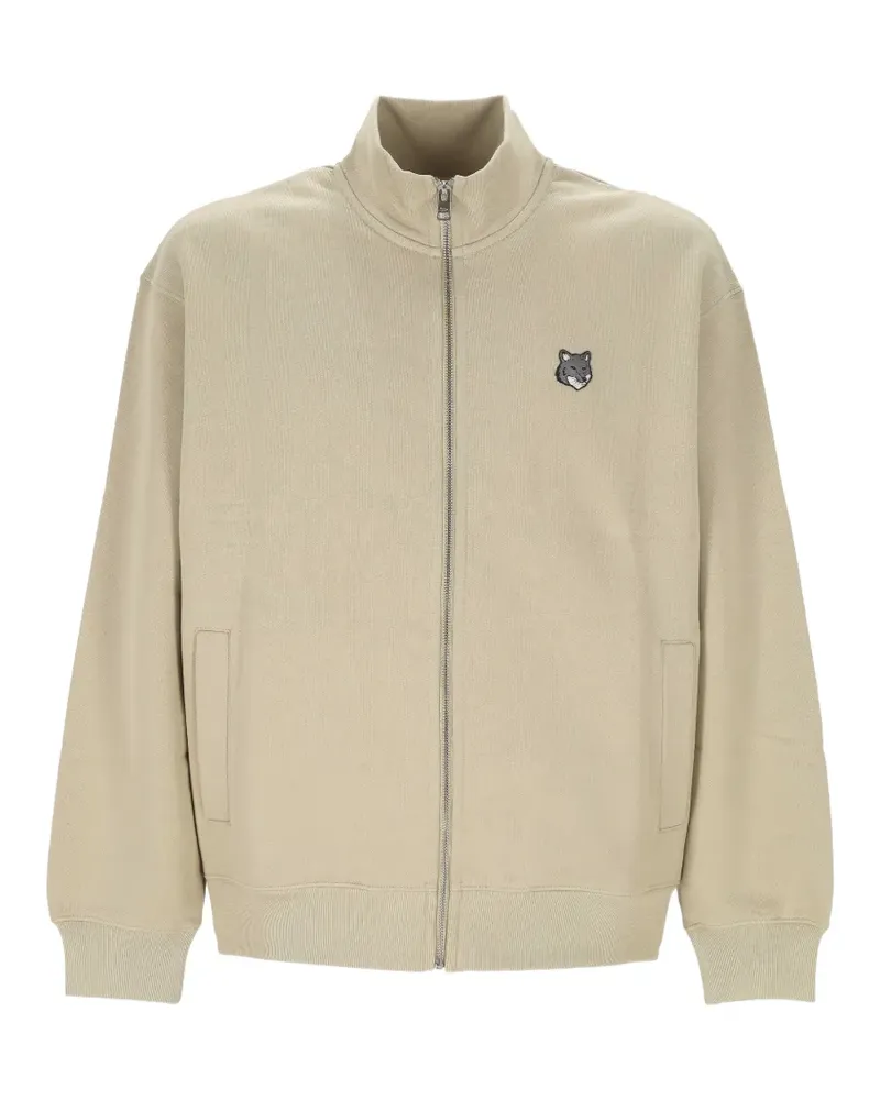 Kitsuné Sweatshirtjacke mit Fuchs-Patch - Nude Nude