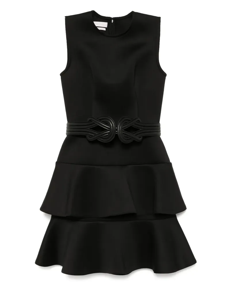 Saiid Kobeisy Gerüschtes Midikleid - Schwarz Schwarz