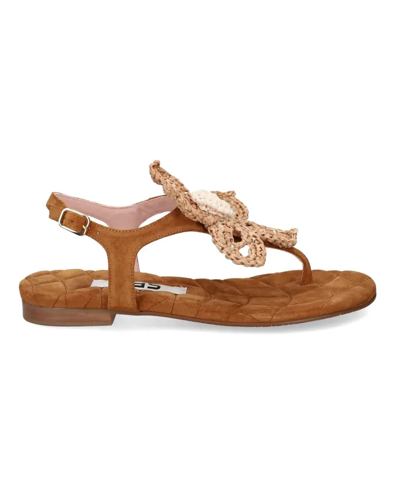 RAS flower-detail suede sandals - Braun Braun