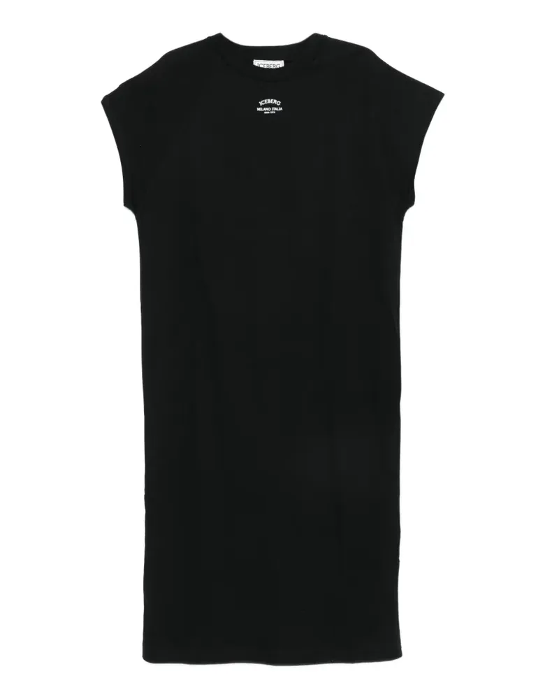 Iceberg Minikleid mit Logo-Print - Schwarz Schwarz