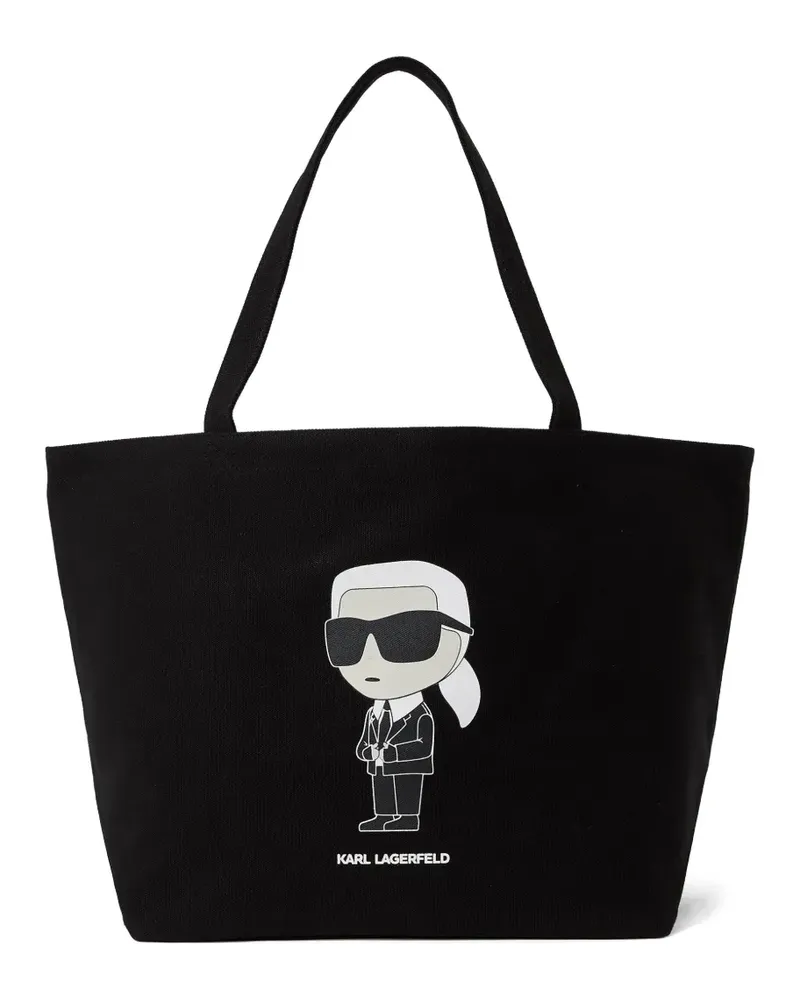 Karl Lagerfeld Ikonik Shopper mit Logo-Print - Schwarz Schwarz