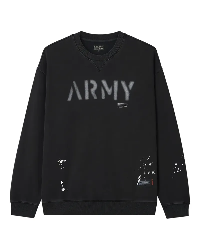 Izzue Sweatshirt mit Farbklecks-Print - Schwarz Schwarz