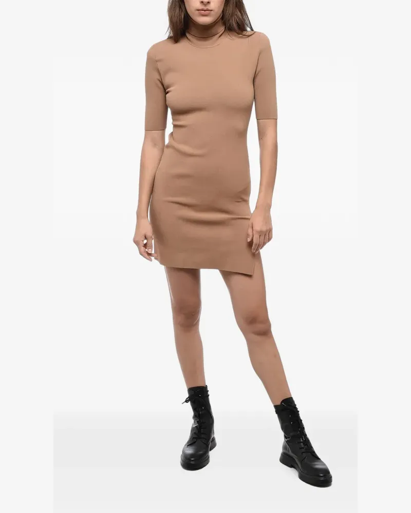 Dsquared2 high-neck short-sleeve day dress - Nude Nude