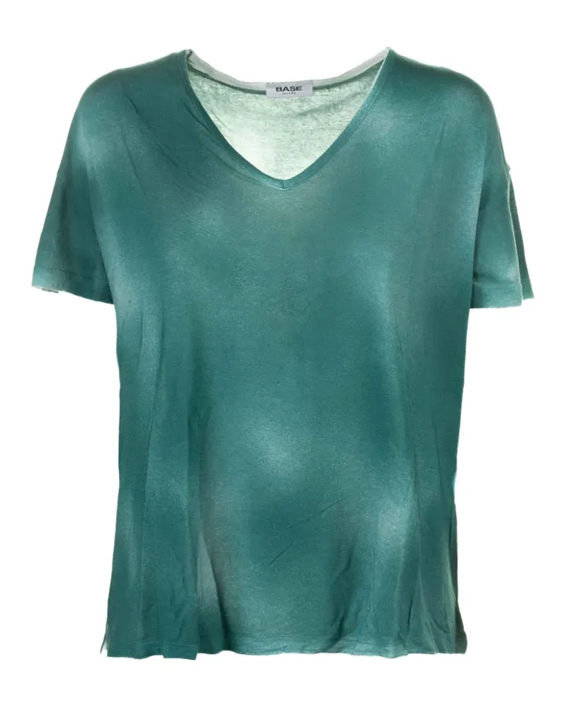 BASE Milano V-neck T-shirt - Grün Grün