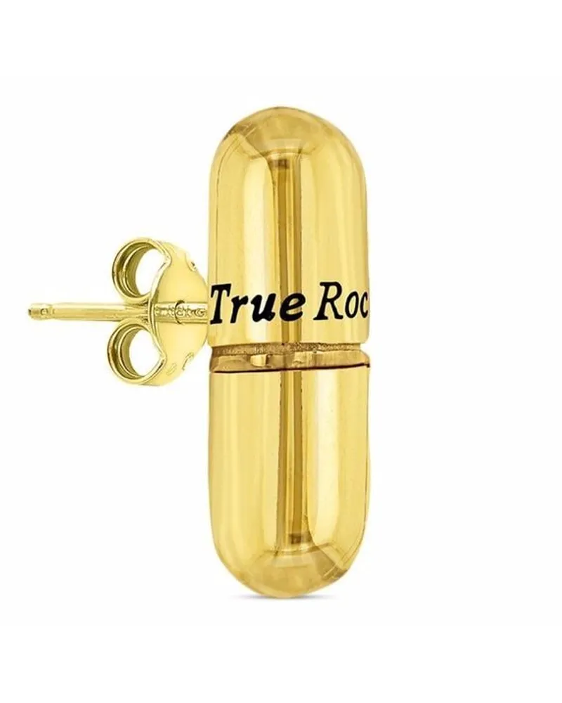 True Rocks Ohrstecker mit Pillenform - Gold Gold