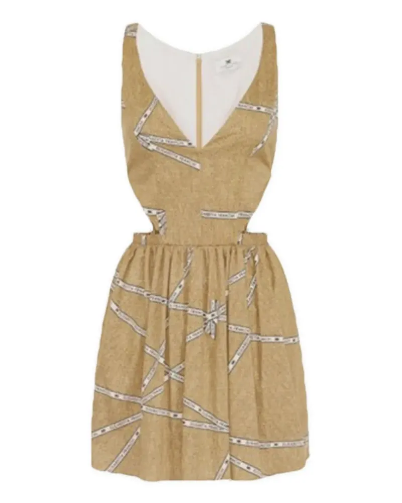 Elisabetta Franchi Minikleid mit Print - Nude Nude