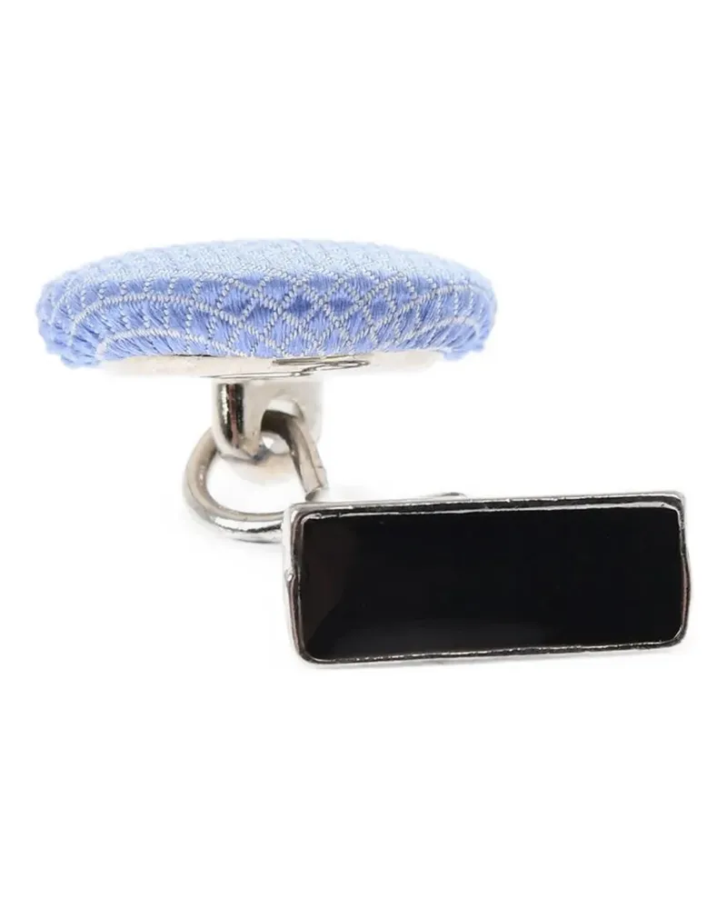 Corneliani silk-lined metal cufflinks - Blau Blau