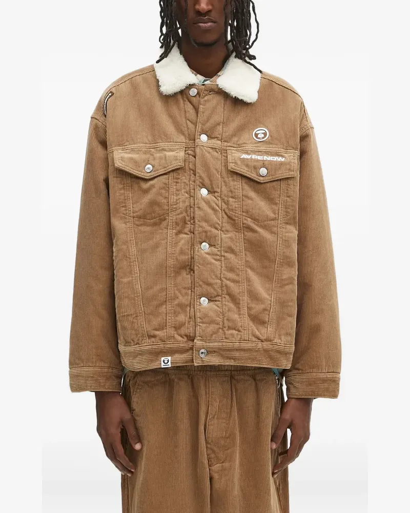 BAPE Klassische Cordjacke - Braun Braun