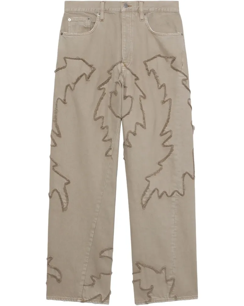 Sunflower Jeans mit Logo-Patch - Nude Nude