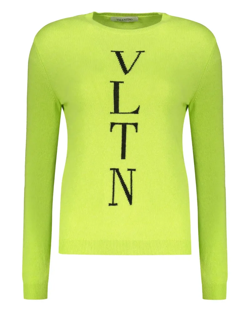 Valentino Garavani Gerippter Pullover mit Logo - Gelb Gelb