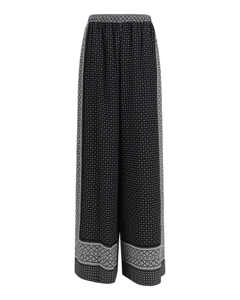 Ermanno Scervino geometric-print palazzo pants - Schwarz Schwarz