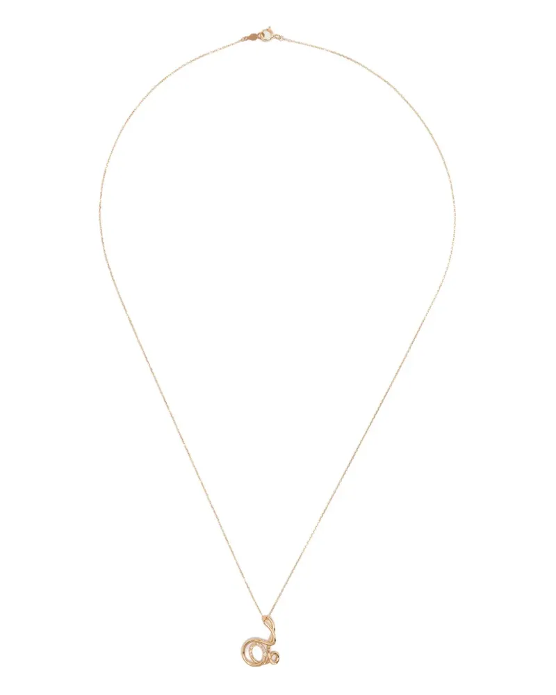 Charlotte Chesnais 18K yellow gold Letter D diamond necklace Gold