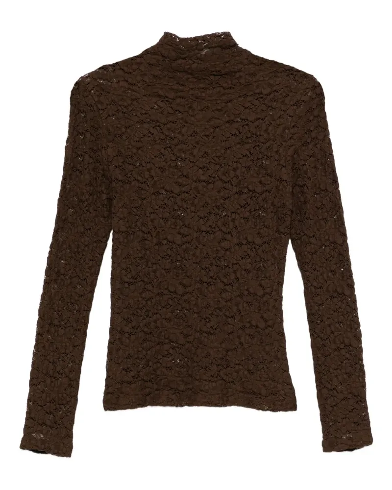 Seventy Pullover mit Stehkragen - Braun Braun