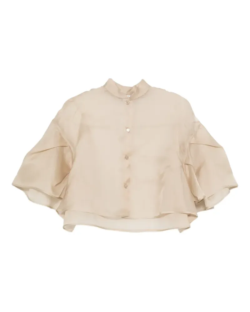 Max Mara ruffled layered shirt - Nude Nude