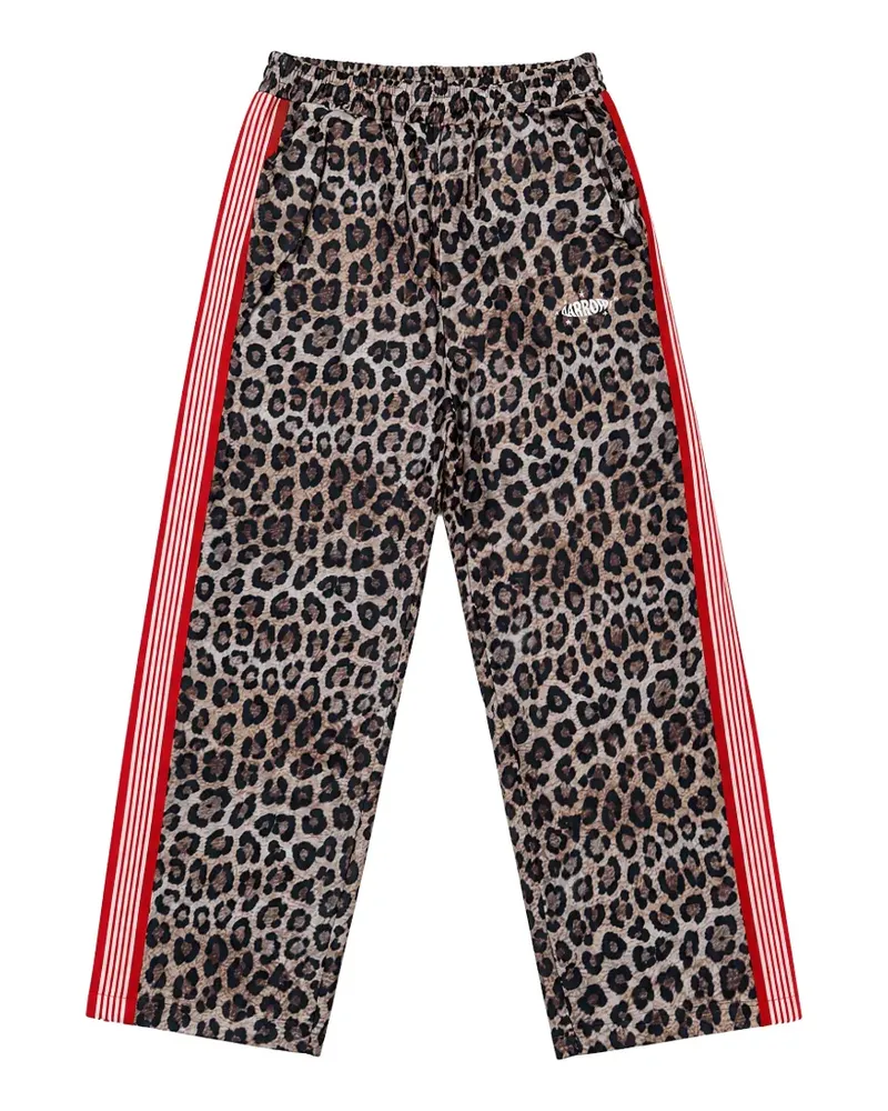 BARROW leopard-print side-stripe track pants - Braun Braun