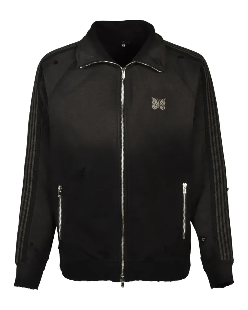 NEEDLES distressed-effect Track jacket - Schwarz Schwarz