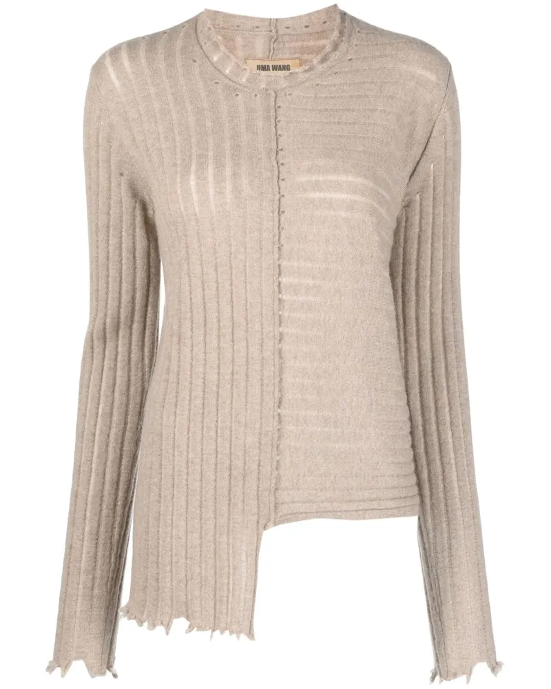 Uma Wang Asymmetrischer Kaschmirpullover - Nude Nude
